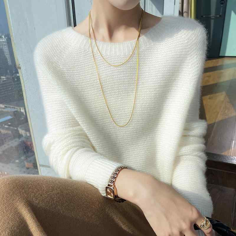 春 コーデ レディース 流行り物 オシャレ カワイイ   分かりやすい 好いたらしいめ 自然的 窈窕たる心地好い 亭主もち服 ハイエンド プルオーバー ラウンドのど首 ティーシャツ シームレス 編み物 レディースファッション-その他