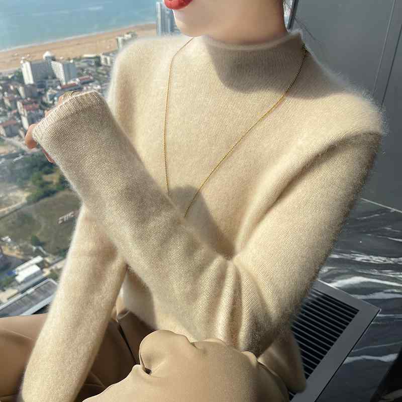 春 コーデ レディース 流行り物 オシャレ カワイイ   分かりやすい 好いたらしいめ 自然的 雅びやか心地よい お上さん服 長い巻き毛 もの言う花 ソリッドカラー スウェーター ティーシャツ 長袖 編み物 プルオーバー