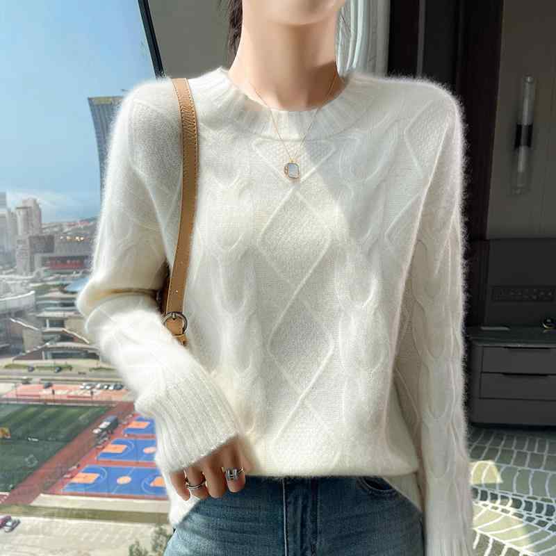 春 コーデ レディース ファッション オシャレ カワイイ シンプル きれいめ ナチュラル 上品カジュアル 婦人服 ベビー セーター ラウンドネック プルオーバー ニット ソリッドカラー レイヤリング