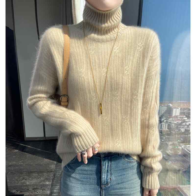 春 コーデ レディース 流行り物 オシャレ カワイイ   分かりやすい 好いたらしいめ 自然的 窈窕たる心地好い 亭主もち服 朦々たる タートルネック プルオーバー ゆったり ティーシャツ 編み物 捩じれ 軍事基地 セーター-レディースファッション-ニット・セーター