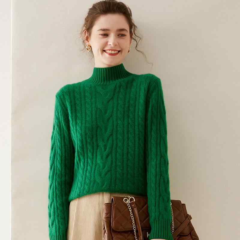 春 コーデ レディース ファッション オシャレ カワイイ シンプル きれいめ ナチュラル 上品カジュアル 婦人服 ハーフ タートルネック セーター 防寒 ハイエンド ニット セーター |リコット