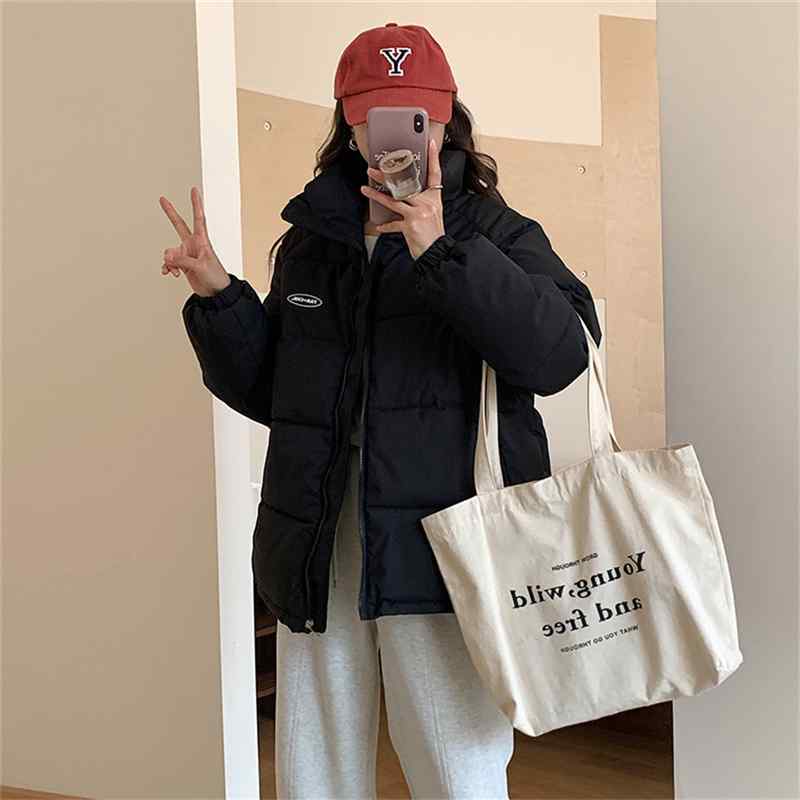 春 コーデ レディース ファッション オシャレ カワイイ シンプル きれいめ ナチュラル 上品カジュアル 婦人服 ダウン コットン ジャケット 厚手 防寒
