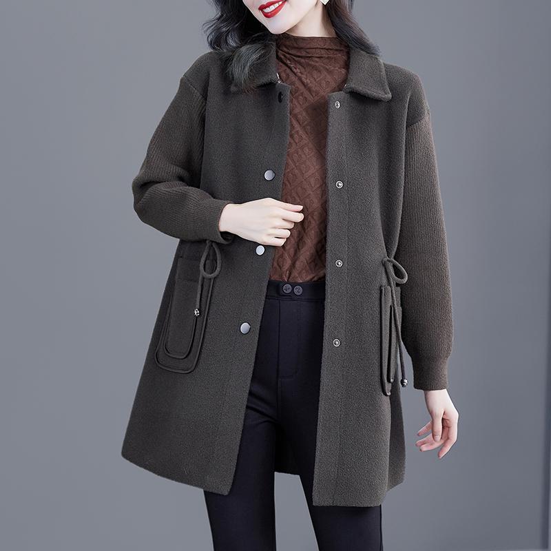 春 コーデ レディース ファッション オシャレ カワイイ シンプル きれいめ ナチュラル 上品カジュアル 婦人服 ウール コート ミディアム丈 サイズ ゆったり 厚手 ｜リコット