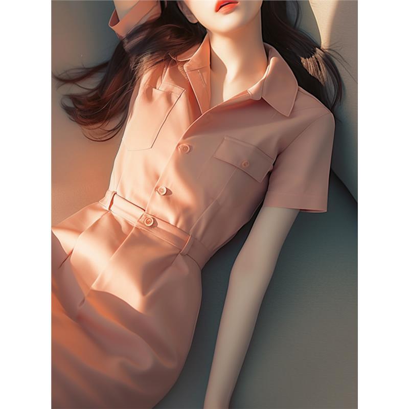 春 コーデ レディース ファッション オシャレ カワイイ シンプル きれいめ ナチュラル 上品カジュアル 婦人服 キキョウ フレンチ ハイエンド ピンク 夏 ドレス ｜リコット