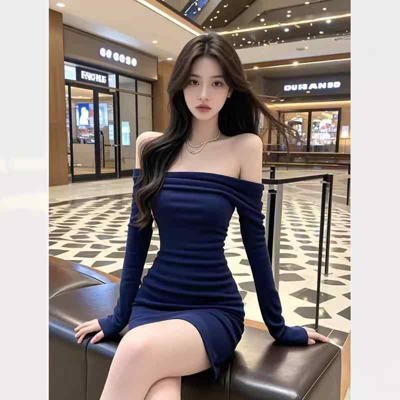 春 コーデ レディース ファッション オシャレ カワイイ シンプル きれいめ ナチュラル 上品カジュアル 婦人服 ハイエンド ライト スカート 通勤ウェア スリム 長袖 ドレス