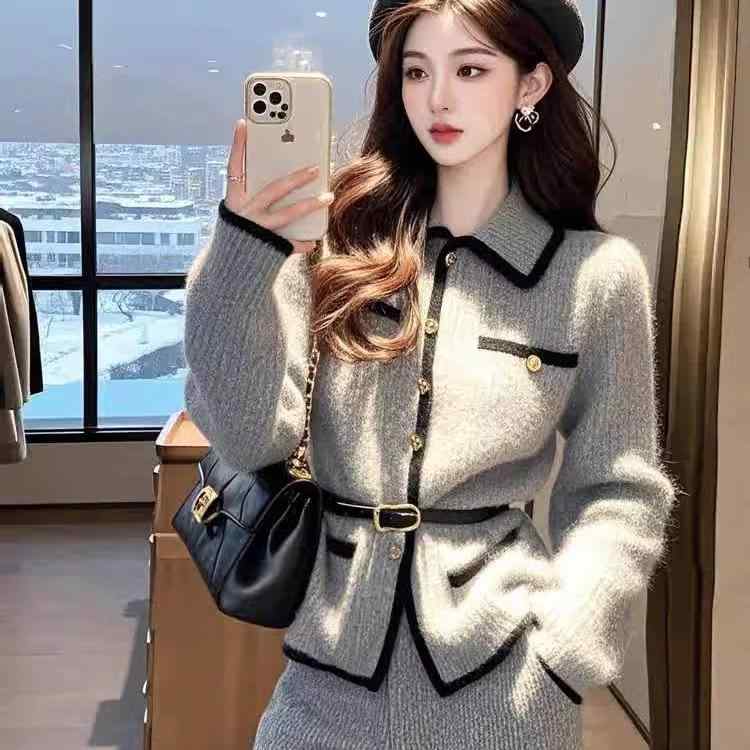 春 コーデ レディース ファッション オシャレ カワイイ シンプル きれいめ ナチュラル 上品カジュアル 婦人服 通勤ウェア ハイエンド グレー トップス パンツ