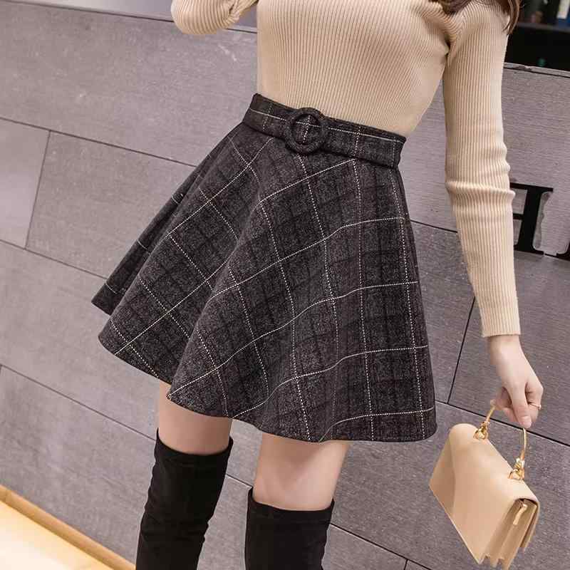 春 コーデ レディース ファッション オシャレ カワイイ シンプル きれいめ ナチュラル 上品カジュアル 婦人服 ウール スカート スリムフィット カバー ハイウエスト スリム Aライン プリーツ