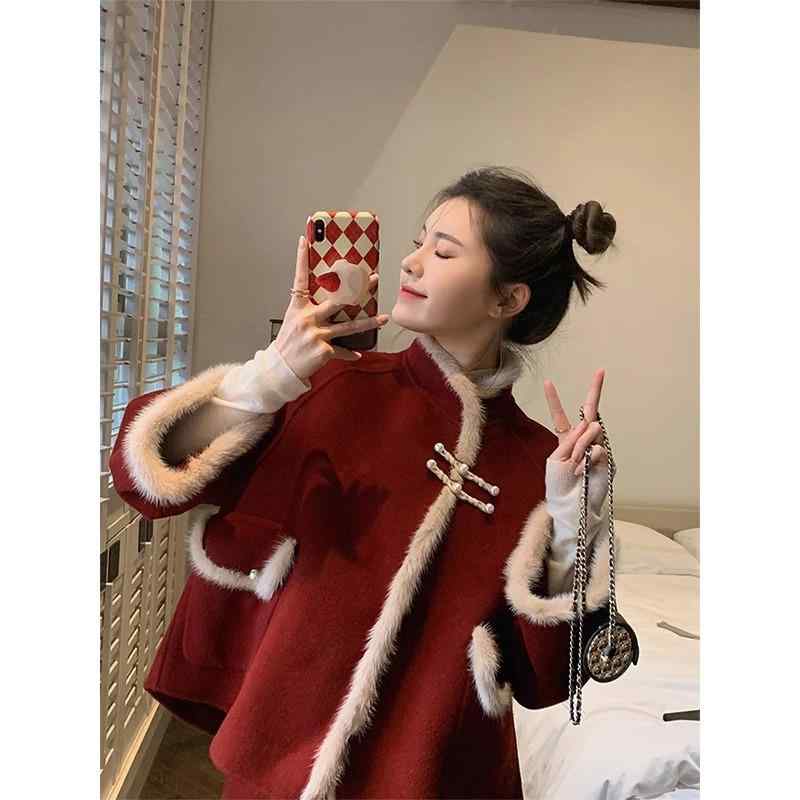 春 コーデ レディース ファッション オシャレ カワイイ シンプル きれいめ ナチュラル 上品カジュアル 婦人服 スーツ 赤 ウール コート スカート