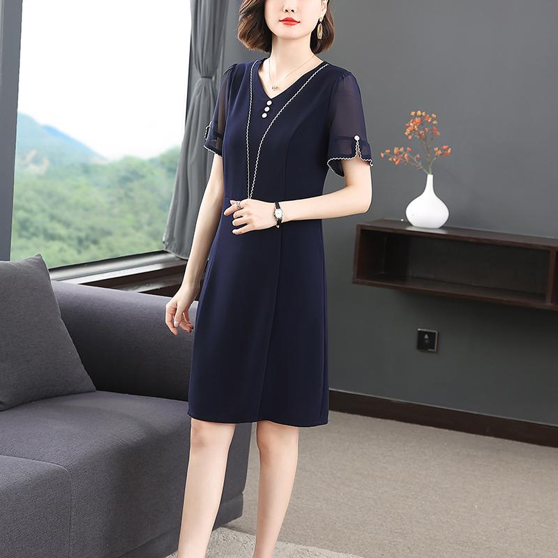 春 コーデ レディース ファッション オシャレ カワイイ シンプル きれいめ ナチュラル 上品カジュアル 婦人服 サマー 大きいサイズ Vネック スカート