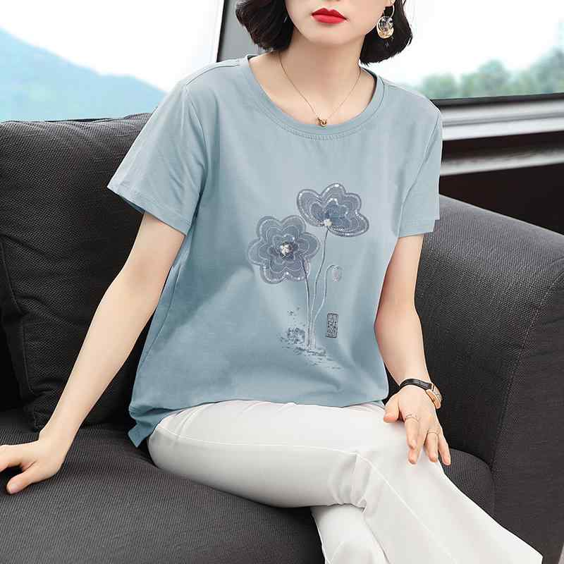 春 コーデ レディース ファッション オシャレ カワイイ シンプル きれいめ ナチュラル 上品カジュアル 婦人服 コットン 半袖 Tシャツ 夏 トップス ゆったり