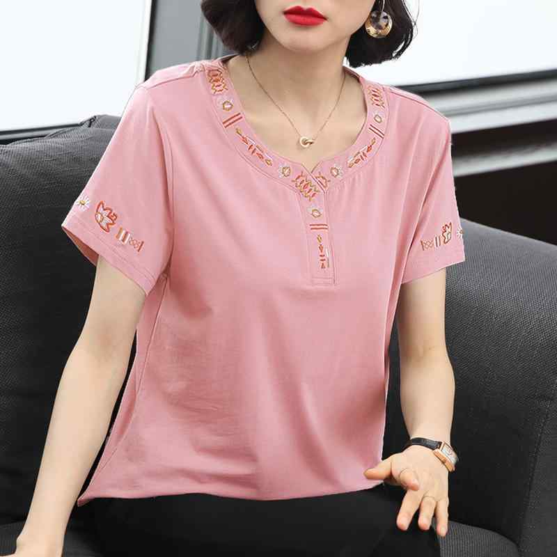 春 コーデ レディース ファッション オシャレ カワイイ シンプル きれいめ ナチュラル 上品カジュアル 婦人服 夏 半袖 コットン 大きいサイズ スリム クラシック Tシャツ