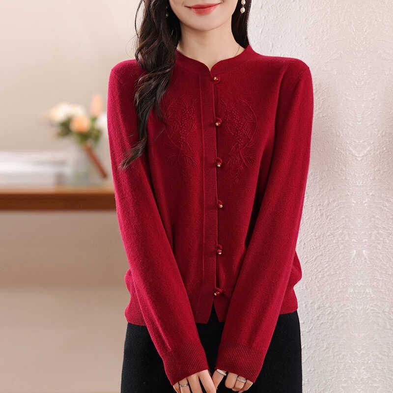 春 コーデ レディース ファッション オシャレ カワイイ シンプル きれいめ ナチュラル 上品カジュアル 婦人服 ジャカード ウール セーター カーディガン エスニック ジャケット ニット アウタートップス |リコット