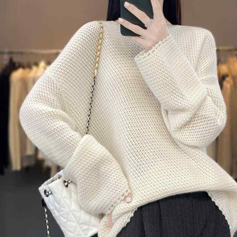 春 コーデ レディース ファッション オシャレ カワイイ シンプル きれいめ ナチュラル 上品カジュアル 婦人服 ウール セーター パーカー フード付き プルオーバー ベース レイヤー ｜リコット