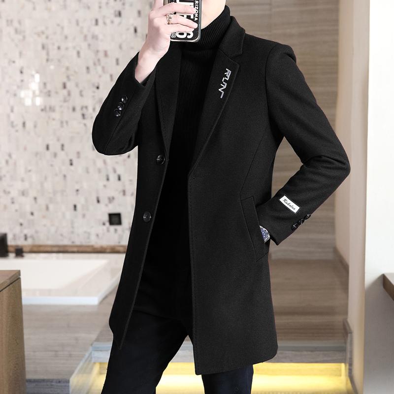 メンズ 流行り物 服 成人男性用 オシャレ 分かりやすい 成年者 かっこいい 途轍も無い大きさ 表どおり 成人男性服 か細い 真っただ中丈 毛糸 韓国表現スタイル 心地よい 厚地の外套 服 背広