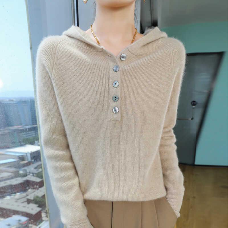 春 コーデ レディース ファッション オシャレ カワイイ シンプル きれいめ ナチュラル 上品カジュアル 婦人服 フード付き ニット セーター 防寒 プルオーバー ウール パーカー