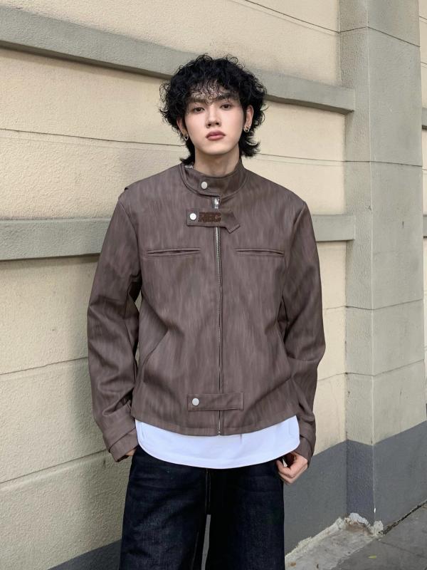 メンズ ファッション 服 男性用 オシャレ シンプル 大人 かっこいい 大きいサイズ ストリート 紳士服 アメリカン レトロ ジッパー カーディガン 長袖 ジャケット ゆったり トップス
