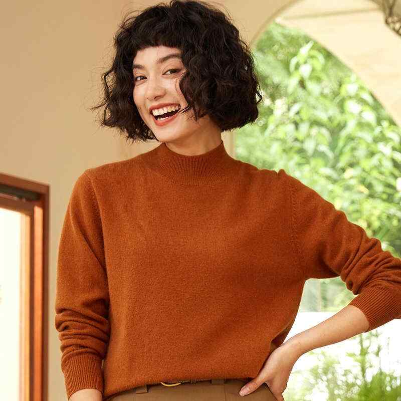 春 コーデ レディース 流行り物 オシャレ カワイイ   分かりやすい 好いたらしいめ 自然的 雅びやか心地よい お上さん服 二分の一 タートルネック スウェーター 防寒 無地 ティーシャツ スウェーター 編み物 ジレー トップス