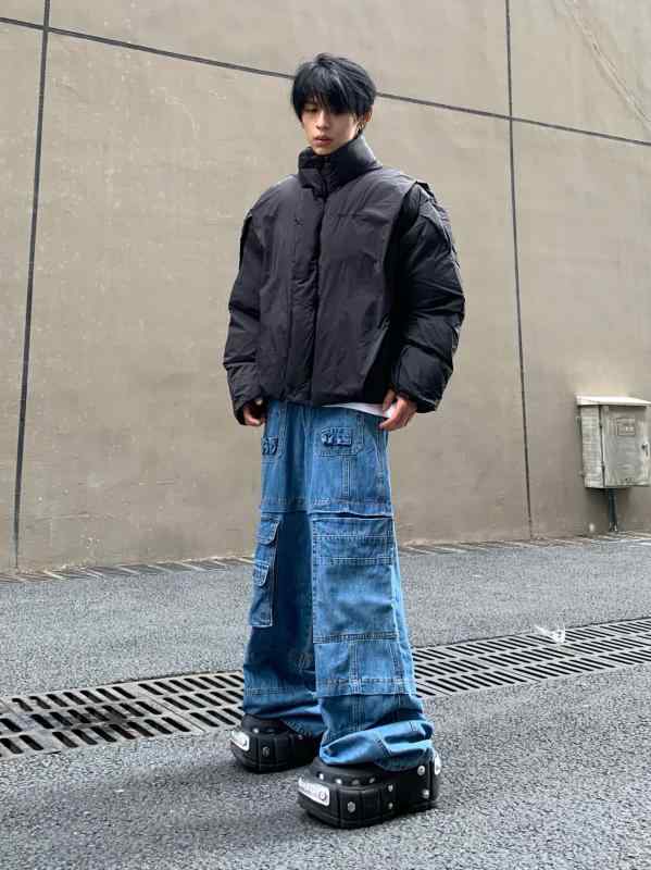 メンズ 流行り物 服 成人男性用 オシャレ 分かりやすい 成年者 かっこいい 途轍も無い大きさ 表どおり 成人男性服 アメリカン 筋目 分かりやすい 冬 綿 上衣 二人組
