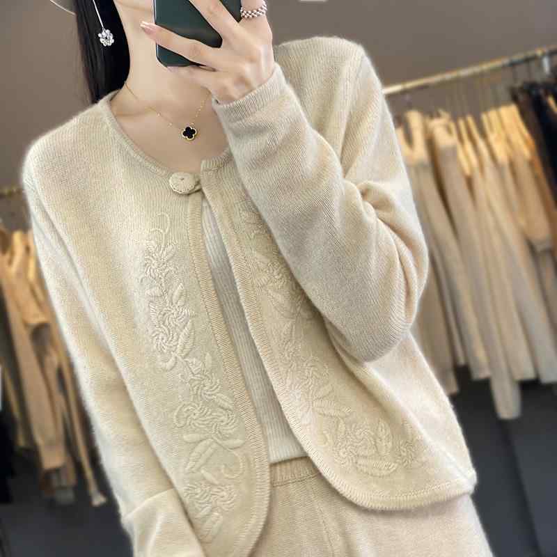 春 コーデ レディース ファッション オシャレ カワイイ シンプル きれいめ ナチュラル 上品カジュアル 婦人服 ウール セーター カーディガン ニット ストール トップス ｜リコット