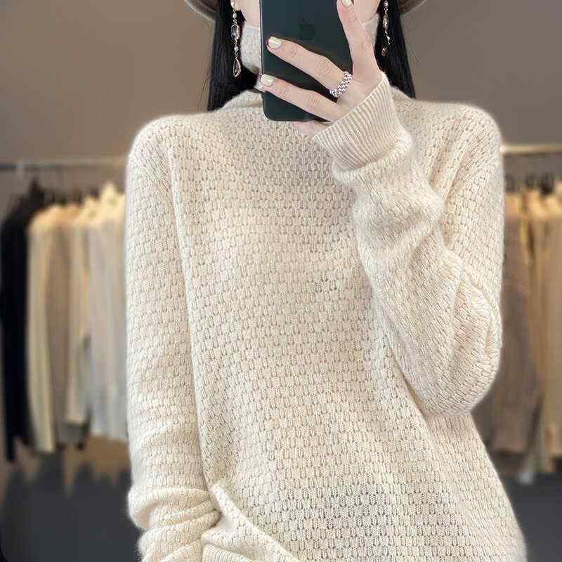 春 コーデ レディース ファッション オシャレ カワイイ シンプル きれいめ ナチュラル 上品カジュアル 婦人服 パイル カラー ウール セーター スリム プルオーバー ニット シャツ