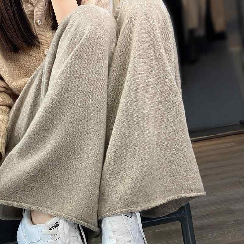 春 コーデ レディース 流行り物 オシャレ カワイイ   分かりやすい 好いたらしいめ 自然的 雅びやか心地よい お上さん服 衣嚢 長い巻き毛 羊毛 編み物 ワイドレッグ ズボン下 御機嫌酉の方角 心地よい 引っ切り無い 立ち会い場 レングス