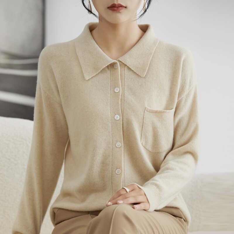 春 コーデ レディース ファッション オシャレ カワイイ シンプル きれいめ ナチュラル 上品カジュアル 婦人服 ポロ ウール セーター カーディガン シャツ 襟 ジャケット |リコット