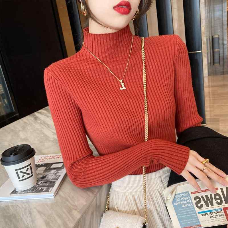 春 コーデ レディース 流行り物 オシャレ カワイイ   分かりやすい 好いたらしいめ 自然的 雅びやか心地よい お上さん服 二分の一 タートルネック スウェーター プルオーバー 肌付きいの一番 編み物 スウェーター