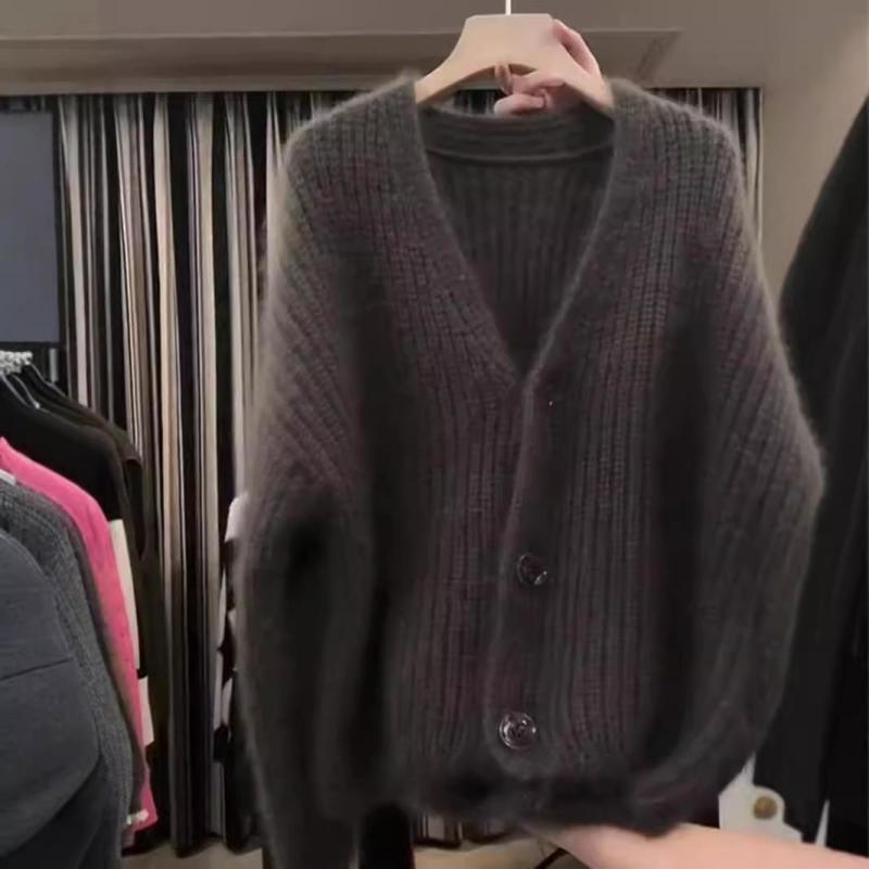 春 コーデ レディース ファッション オシャレ カワイイ シンプル きれいめ ナチュラル 上品カジュアル 婦人服 ウール カーディガン カラー 厚手 ミドル丈 ニット セーター ジャケット
