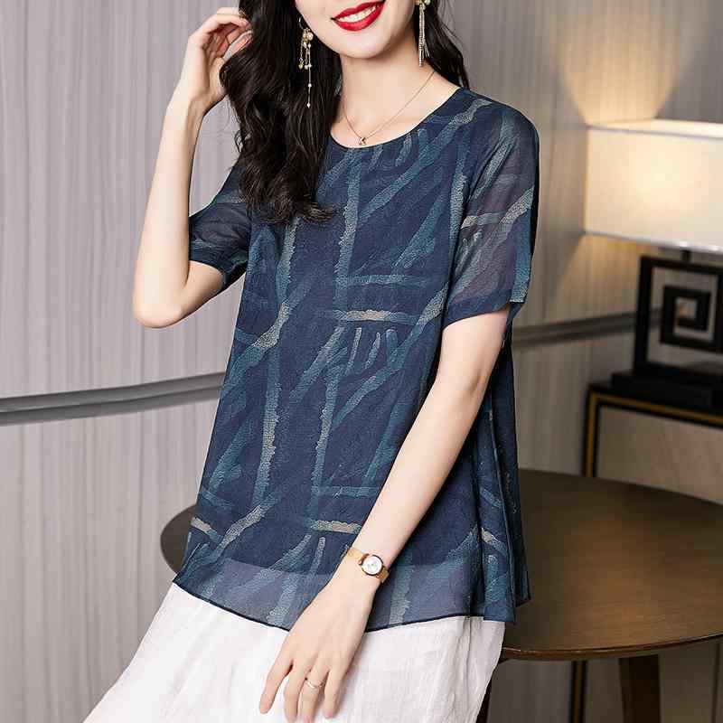 春 コーデ レディース ファッション オシャレ カワイイ シンプル きれいめ ナチュラル 上品カジュアル 婦人服 半袖 シフォンシャツ 夏 ゆったり シャツ |リコット