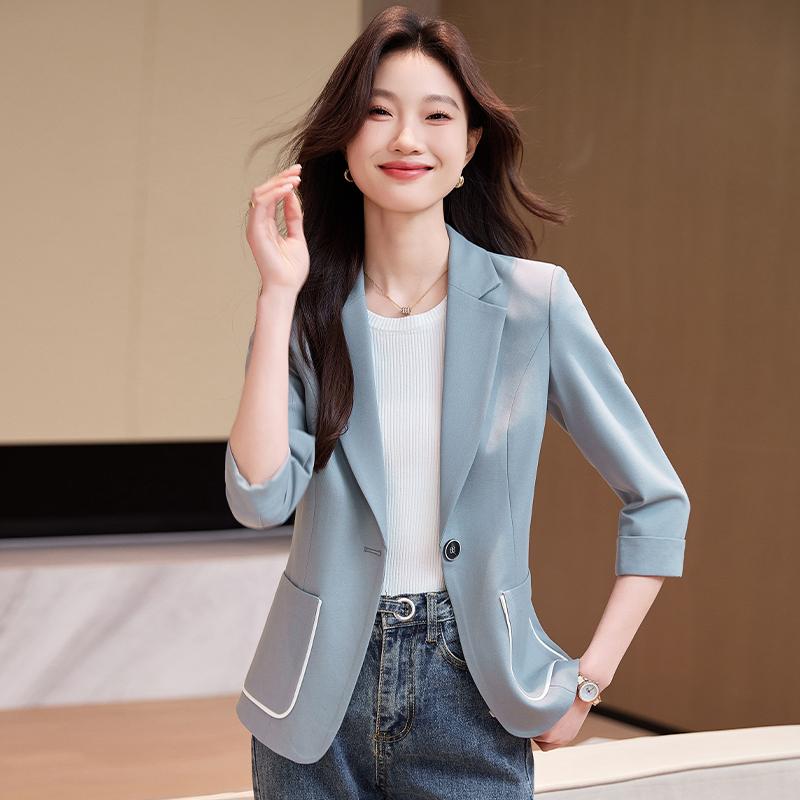 春 コーデ レディース ファッション オシャレ カワイイ シンプル きれいめ ナチュラル 上品カジュアル 婦人服 カジュアル スーツ ジャケット 夏 通勤ウェア ハイエンド |リコット