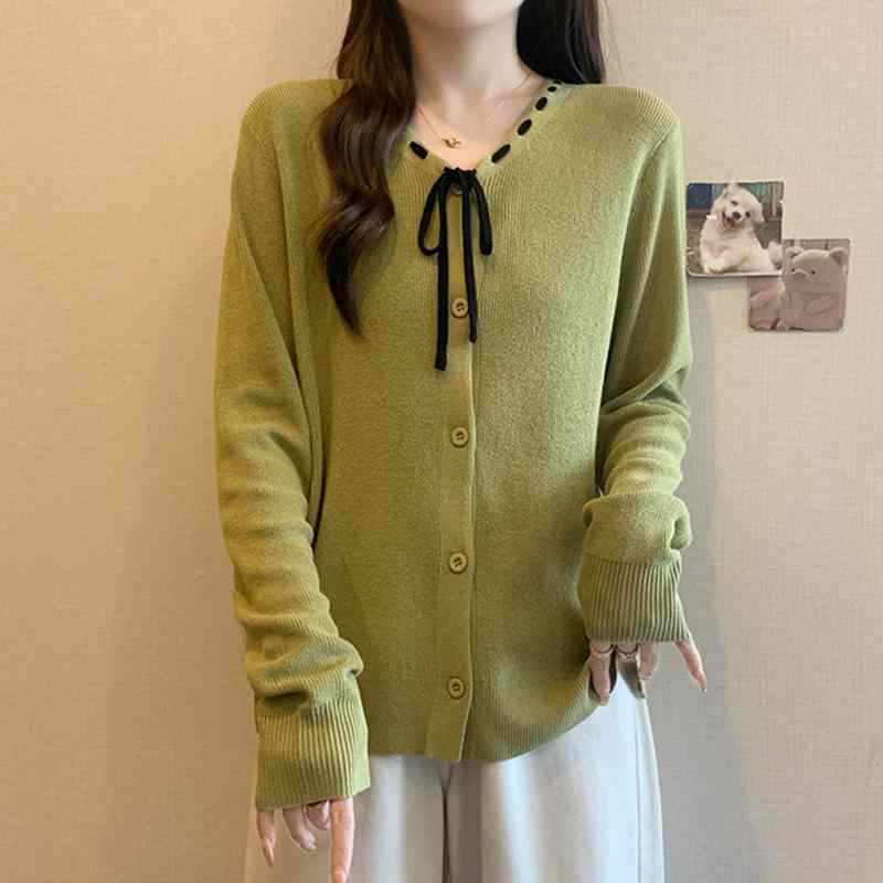 春 コーデ レディース ファッション オシャレ カワイイ シンプル きれいめ ナチュラル 上品カジュアル 婦人服 ニット カーディガン ジャケット Vネック アウターウェア セーター トップス 6,274円