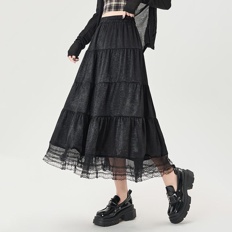 春 コーデ レディース ファッション オシャレ カワイイ シンプル きれいめ ナチュラル 上品カジュアル 婦人服 レース スカート サイズ Aライン ミディ
