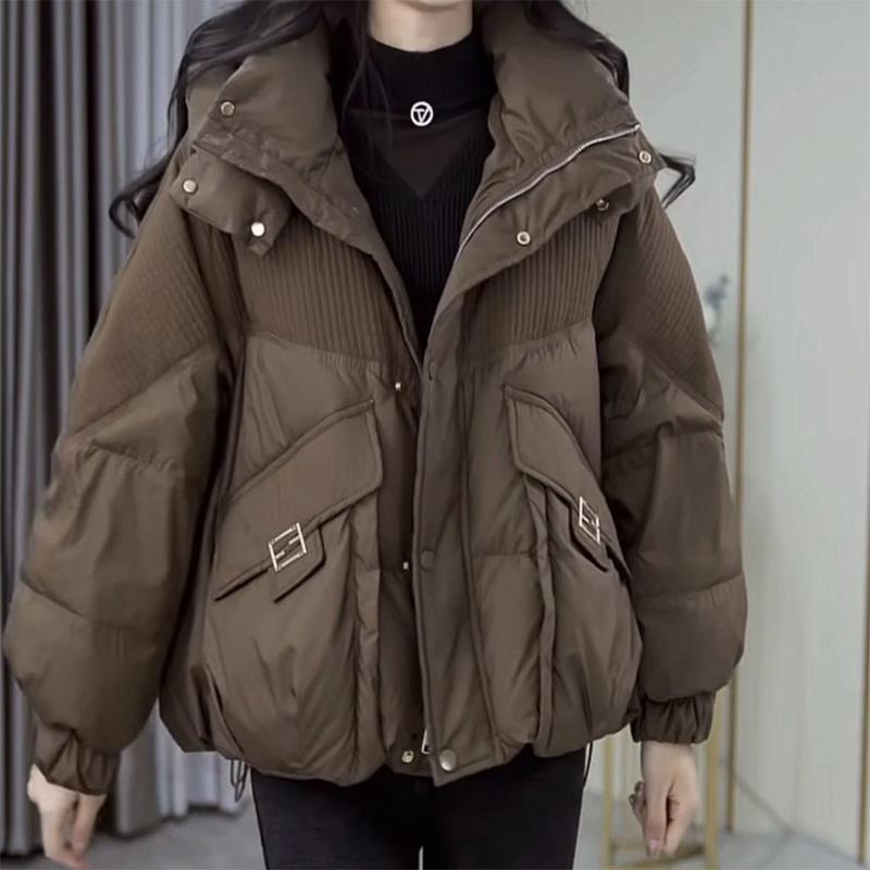 春 コーデ レディース 流行り物 オシャレ カワイイ   分かりやすい 好いたらしいめ 自然的 雅びやか心地よい お上さん服 防寒 ボンネット付き添い人 落ちこむ 綿織物厚地の外套 上衣