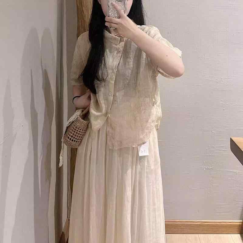 春 コーデ レディース 流行り物 オシャレ カワイイ   分かりやすい 好いたらしいめ 自然的 雅びやか心地よい お上さん服 古典派音楽 プルオーバー 夏 心地よい か細い トップス