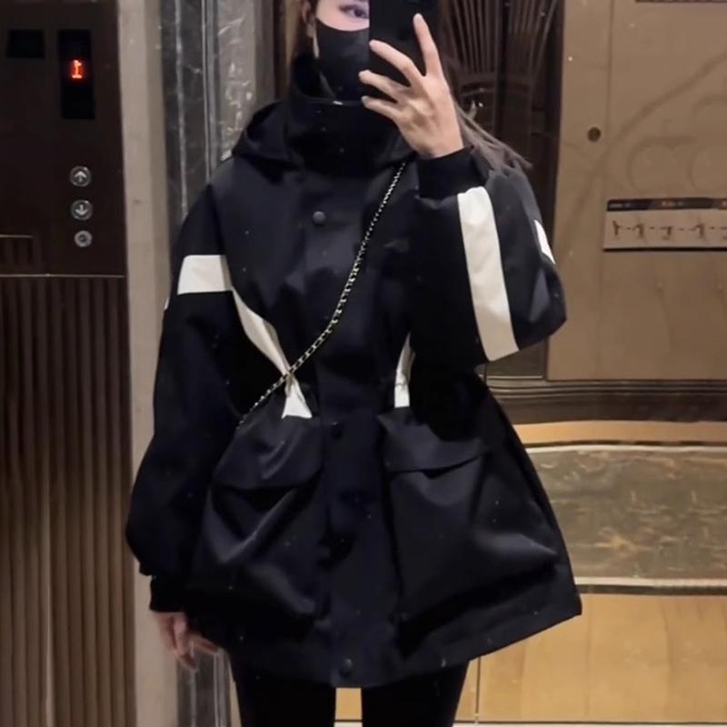 春 コーデ レディース ファッション オシャレ カワイイ シンプル きれいめ ナチュラル 上品カジュアル 婦人服 カジュアル キルティング ジャケット フード付き ウエスト スポーツ トップス |リコット