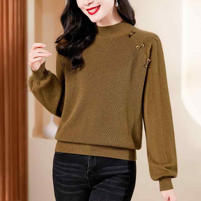 春 コーデ レディース 流行り物 オシャレ カワイイ   分かりやすい 好いたらしいめ 自然的 雅びやか心地よい お上さん服 タートルネック スウェーター 大きさ