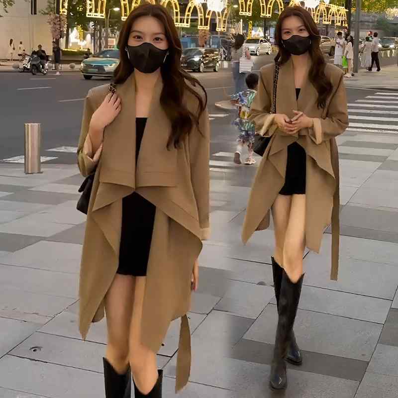 春 コーデ レディース 流行り物 オシャレ カワイイ   分かりやすい 好いたらしいめ 自然的 窈窕たる心地好い 成人女性服 ビッグ 不規則 上衣 心地好い 真っただ中丈 トップス