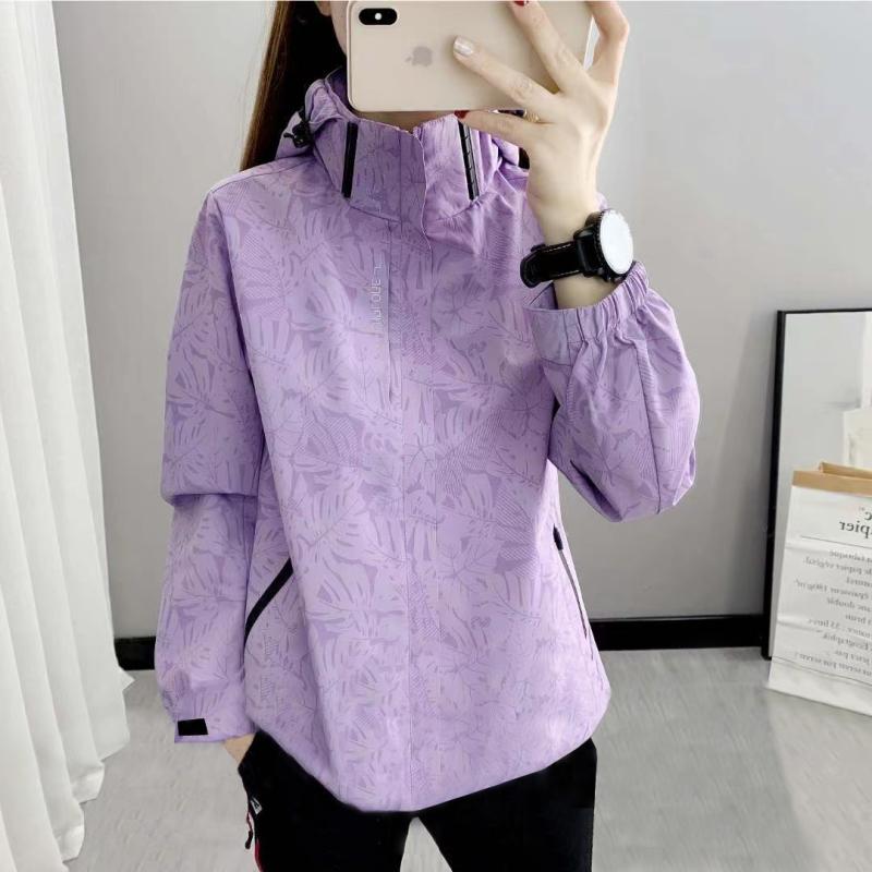春 コーデ レディース ファッション オシャレ カワイイ シンプル きれいめ ナチュラル 上品カジュアル 婦人服 薄手 ジャケット プリント ウィンドプルーフ 通気性 大きいサイズ 登山