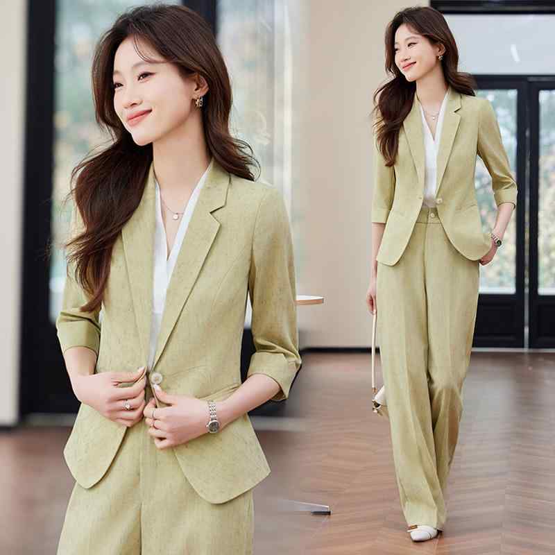 春 コーデ レディース ファッション オシャレ カワイイ シンプル きれいめ ナチュラル 上品カジュアル 婦人服 グリーン スーツ 夏 フォーマルウェア スタイルス ジャケット 9,969円