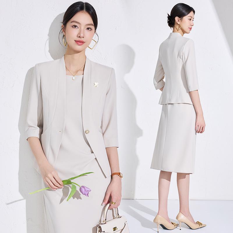 春 コーデ レディース ファッション オシャレ カワイイ シンプル きれいめ ナチュラル 上品カジュアル 婦人服 スーツ ドレス ハイエンド ジャケット フォーマルウェア
