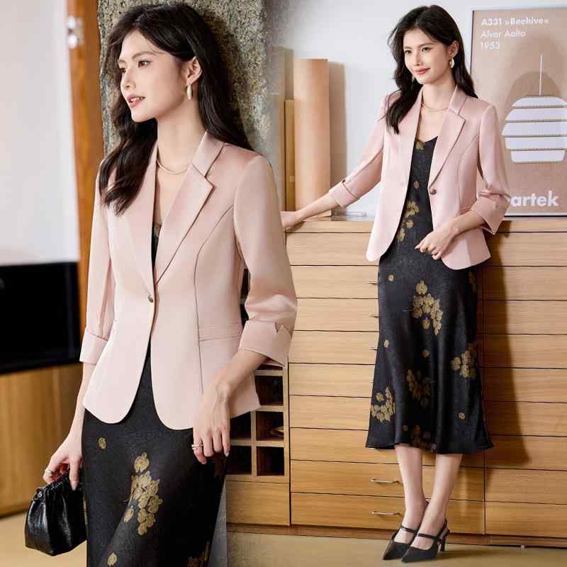 春 コーデ レディース ファッション オシャレ カワイイ シンプル きれいめ ナチュラル 上品カジュアル 婦人服 スーツ ジャケット 夏 カジュアル ウェア ドレス |リコット
