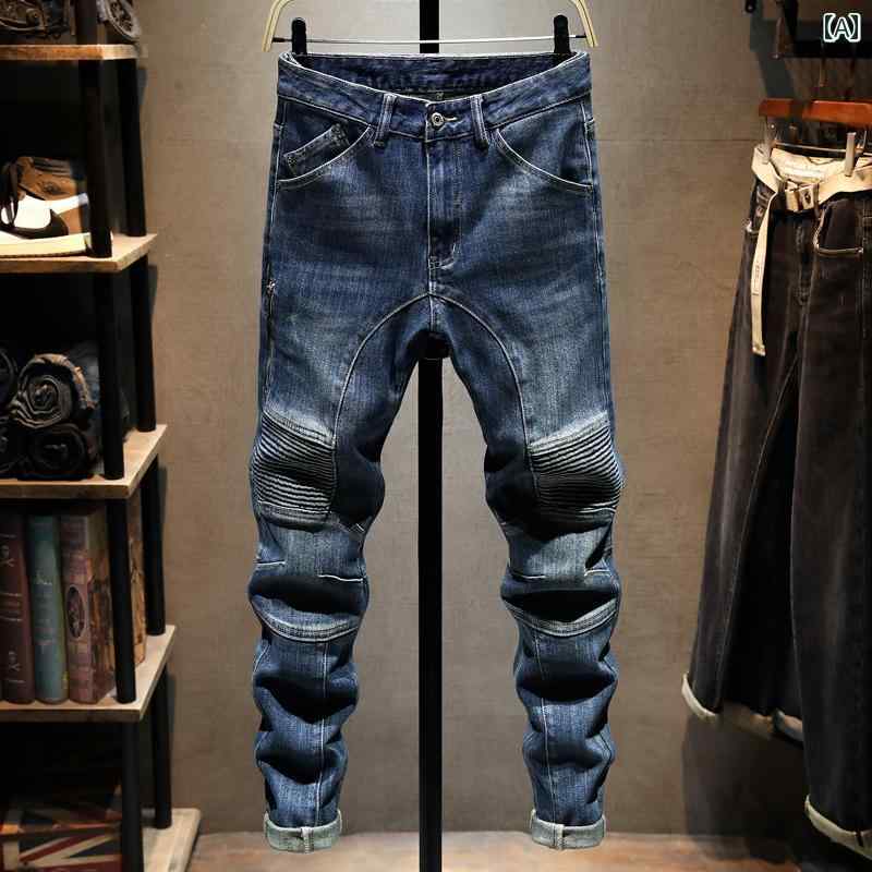 メンズ 成人男性用 流行り物 オシャレ 分かりやすい 成年者 かっこいい 表どおり 御居処跳ねる HipHop デニム はたご屋 葦 春 秋 伸ばすこと か細い 相応うズボン下