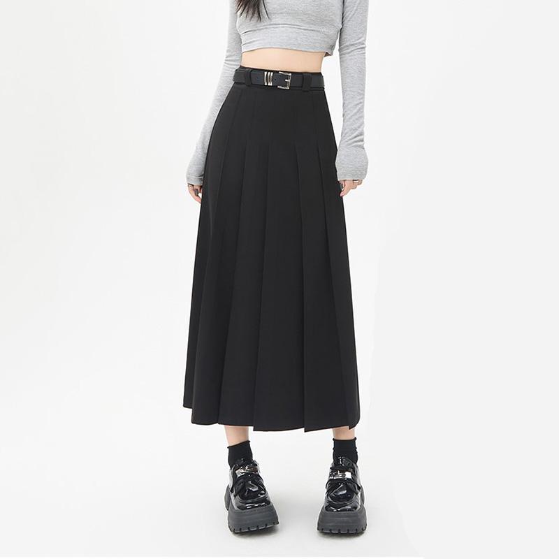春 コーデ レディース ファッション オシャレ カワイイ シンプル きれいめ ナチュラル 上品カジュアル 婦人服 スーツ スカート サイズ カバー クロス プリーツ Aライン ミドル丈