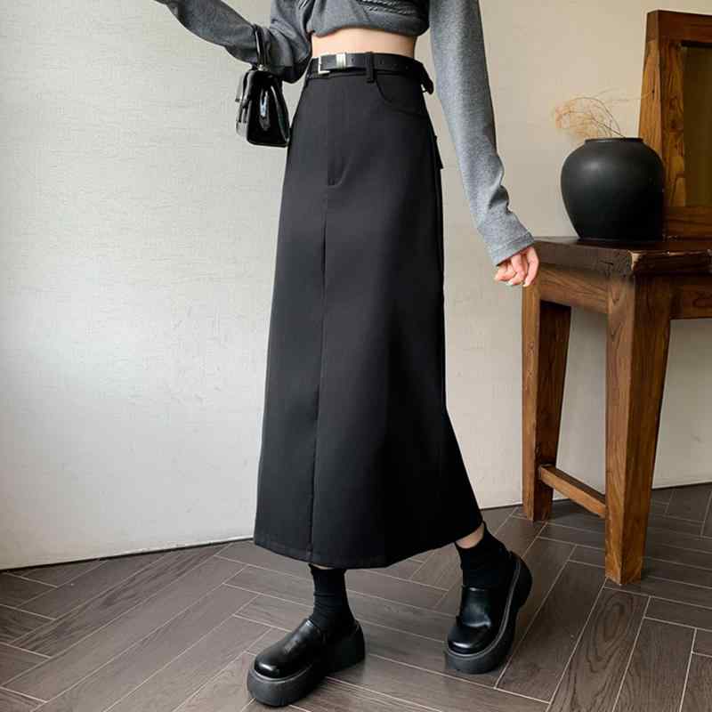 春 コーデ レディース ファッション オシャレ カワイイ シンプル きれいめ ナチュラル 上品カジュアル 婦人服 スーツ スカート ストレート スリム Aライン スリット ミディ