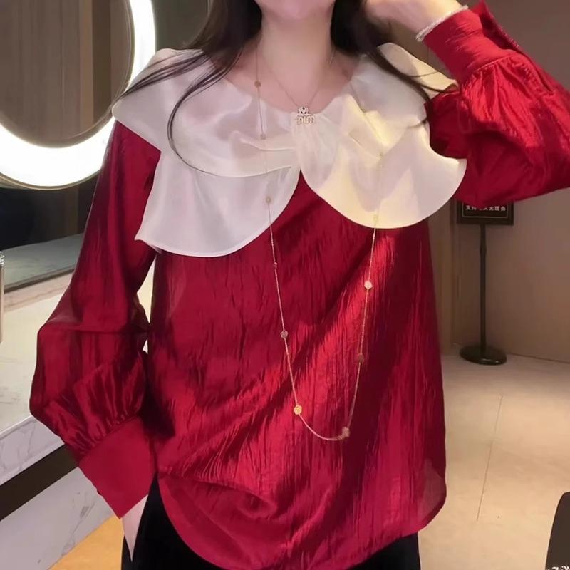 春 コーデ レディース ファッション オシャレ カワイイ シンプル きれいめ ナチュラル 上品カジュアル 婦人服 サテンシャツ トップス シャツ 長袖
