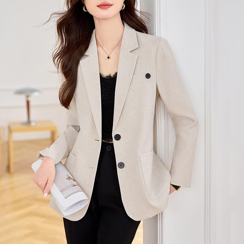 春 コーデ レディース ファッション オシャレ カワイイ シンプル きれいめ ナチュラル 上品カジュアル 婦人服 カジュアル 多機能 長袖 スーツ ジャケット 通勤ウェア トップス