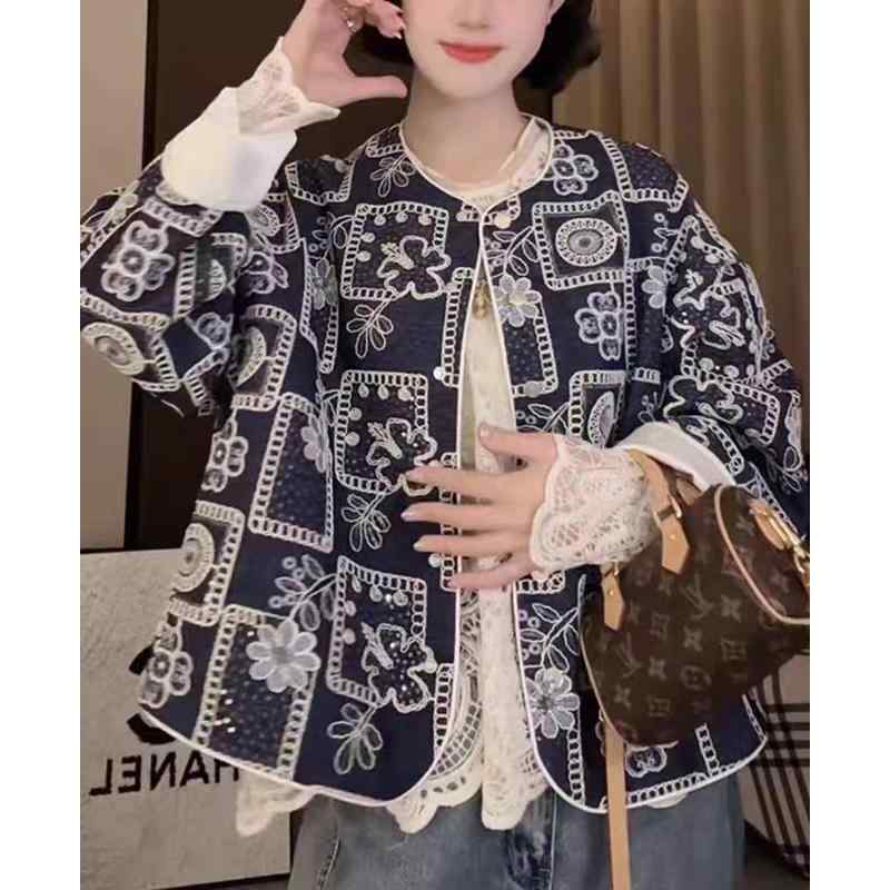 春 コーデ レディース ファッション オシャレ カワイイ シンプル きれいめ ナチュラル 上品カジュアル 婦人服 ジャケット ラウンドネック クラシック ゆったり スタイリッシュ トップス ｜リコット