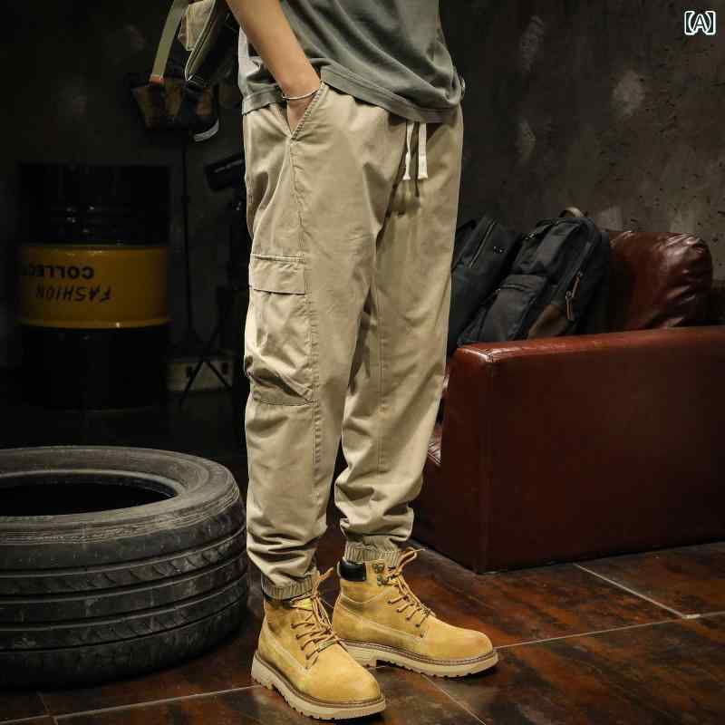メンズ 男性用 ファッション オシャレ シンプル 大人 かっこいい ストリート ヒップホップ HipHop アメリカンン ヘビー 秋 綿 コットン  カジュアル パンツ