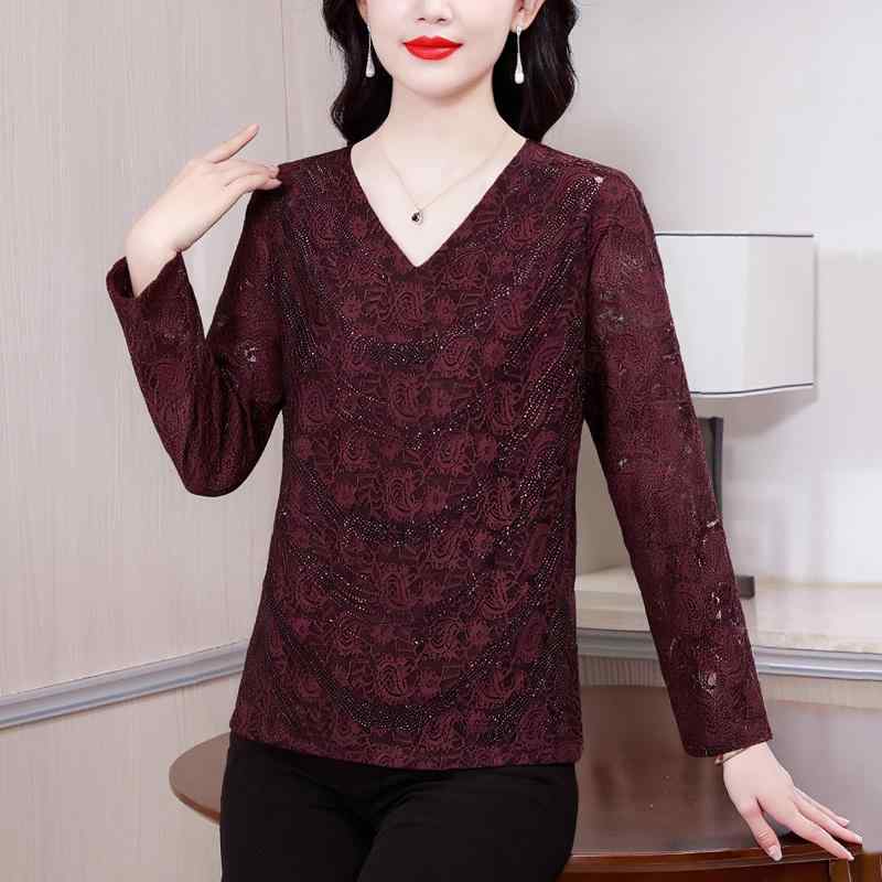 春 コーデ レディース ファッション オシャレ カワイイ シンプル きれいめ ナチュラル 上品カジュアル 婦人服 長袖 レース レイヤリング シャツ 大きいサイズ T トップス