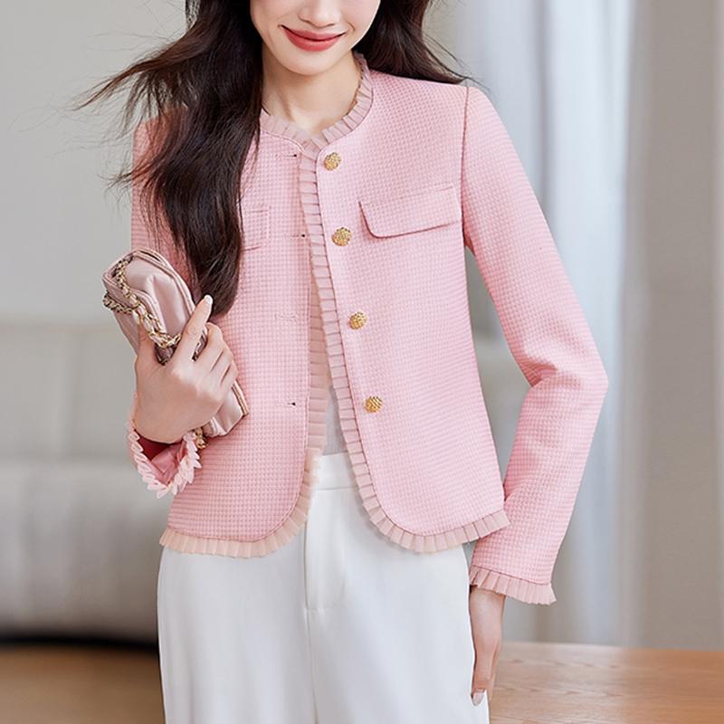 春 コーデ レディース ファッション オシャレ カワイイ シンプル きれいめ ナチュラル 上品カジュアル 婦人服 ジャケット フレンチ風 スタイル ハイエンド 縁 トップス